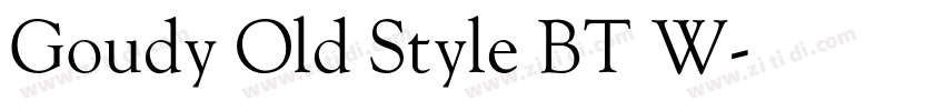 Goudy Old Style BT W字体转换